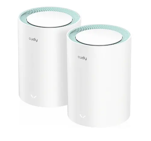 Рутер, Cudy M1300 (2-Pack) AC1200 Wi-Fi Gigabit Mesh Solution 867Mbps at 5GHz + 300Mbps at 2.4GHz - 1