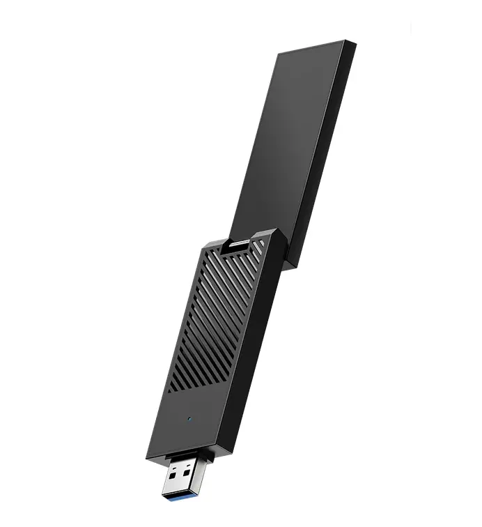 Адаптер, Cudy WU5400 Tri-Band Wi-Fi 6/6E AX5400 USB 3.0 Adapter 802.11ax/ac/a/b/g/n 2402Mbps at 6GHz 2402Mbps at 5Ghz 574Mbps at 2.4GHz