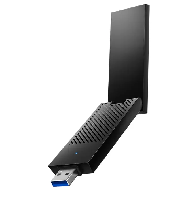 Адаптер, Cudy WU5400 Tri-Band Wi-Fi 6/6E AX5400 USB 3.0 Adapter 802.11ax/ac/a/b/g/n 2402Mbps at 6GHz 2402Mbps at 5Ghz 574Mbps at 2.4GHz - image 1