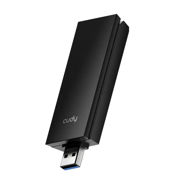 Адаптер, Cudy WU5400 Tri-Band Wi-Fi 6/6E AX5400 USB 3.0 Adapter 802.11ax/ac/a/b/g/n 2402Mbps at 6GHz 2402Mbps at 5Ghz 574Mbps at 2.4GHz - image 3