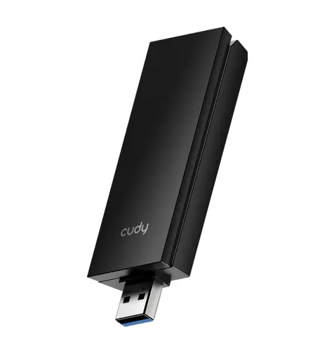 Адаптер, Cudy WU5400 Tri-Band Wi-Fi 6/6E AX5400 USB 3.0 Adapter 802.11ax/ac/a/b/g/n 2402Mbps at 6GHz 2402Mbps at 5Ghz 574Mbps at 2.4GHz - 4