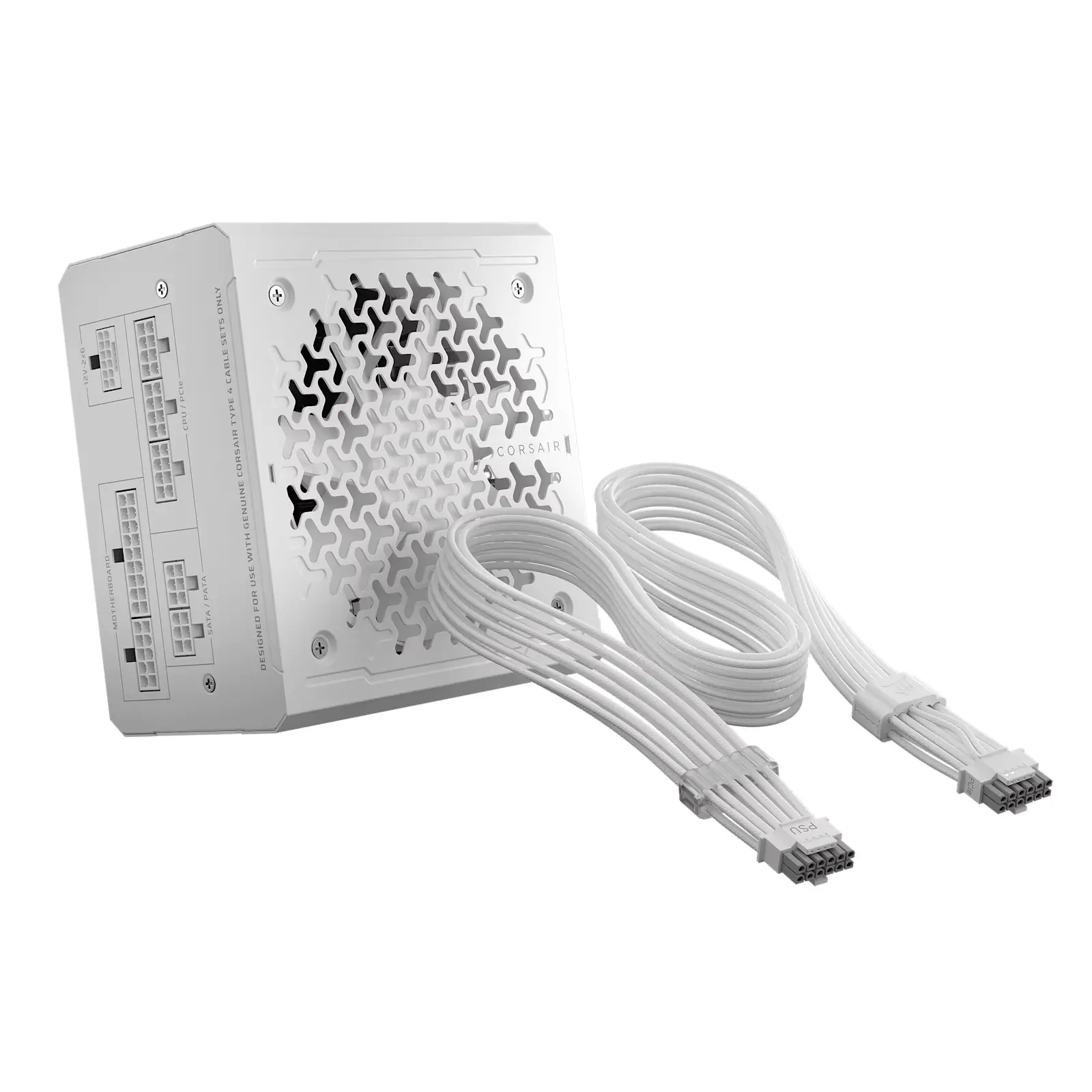 Corsair RMe White Series (3ης γενιάς), RM850e ThermalProtect White, 850 Watt, ATX 3.1, PCIe 5.1, πιστοποίηση Cybenetics Platinum, πλήρως αρθρωτό