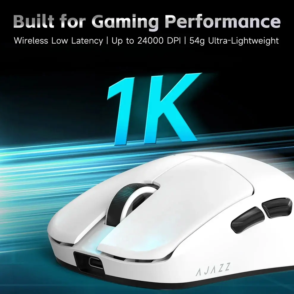 Ajazz професионална геймърска мишка AJ159 V2 MC - Wireless Gaming Mouse - 1K, Magnetic Charging Dock, Black - image 11