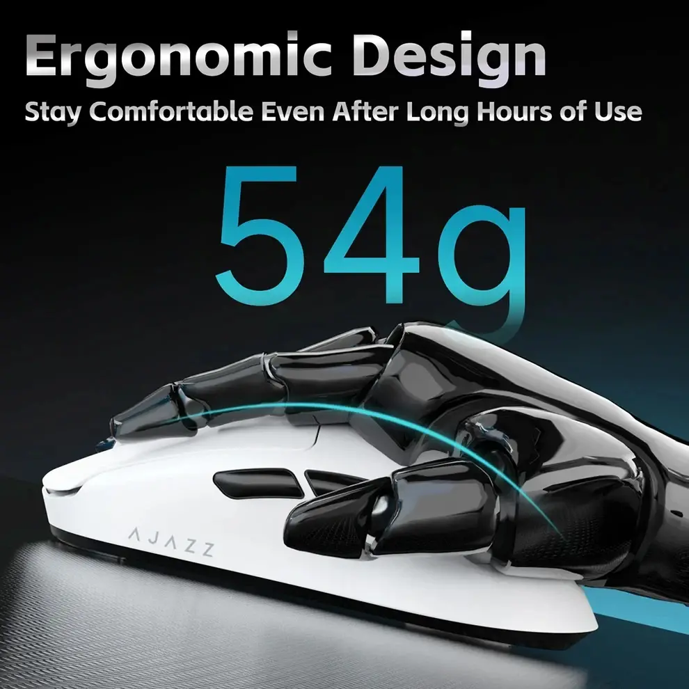 Ajazz професионална геймърска мишка AJ159 V2 MC - Wireless Gaming Mouse - 1K, Magnetic Charging Dock, Black - image 12