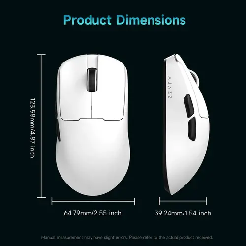 Ajazz професионална геймърска мишка AJ159 V2 MC - Wireless Gaming Mouse - 1K, Magnetic Charging Dock, Black - 14