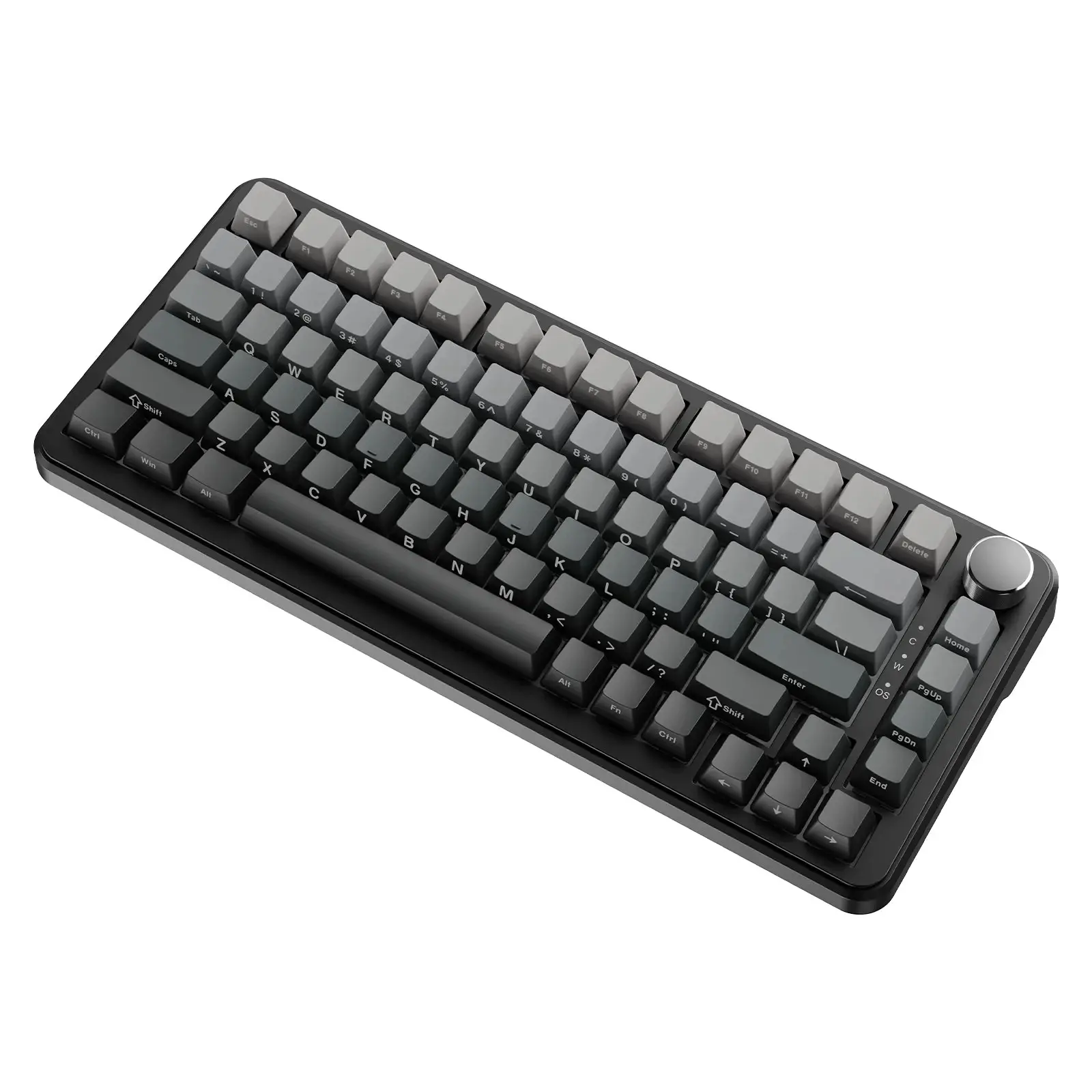 Ajazz геймърска механична клавиатура Wireless Gaming Mechanical Keyboard AK820 MAX - White birch [Linear] (English US), Side Printed, Gray - image 1