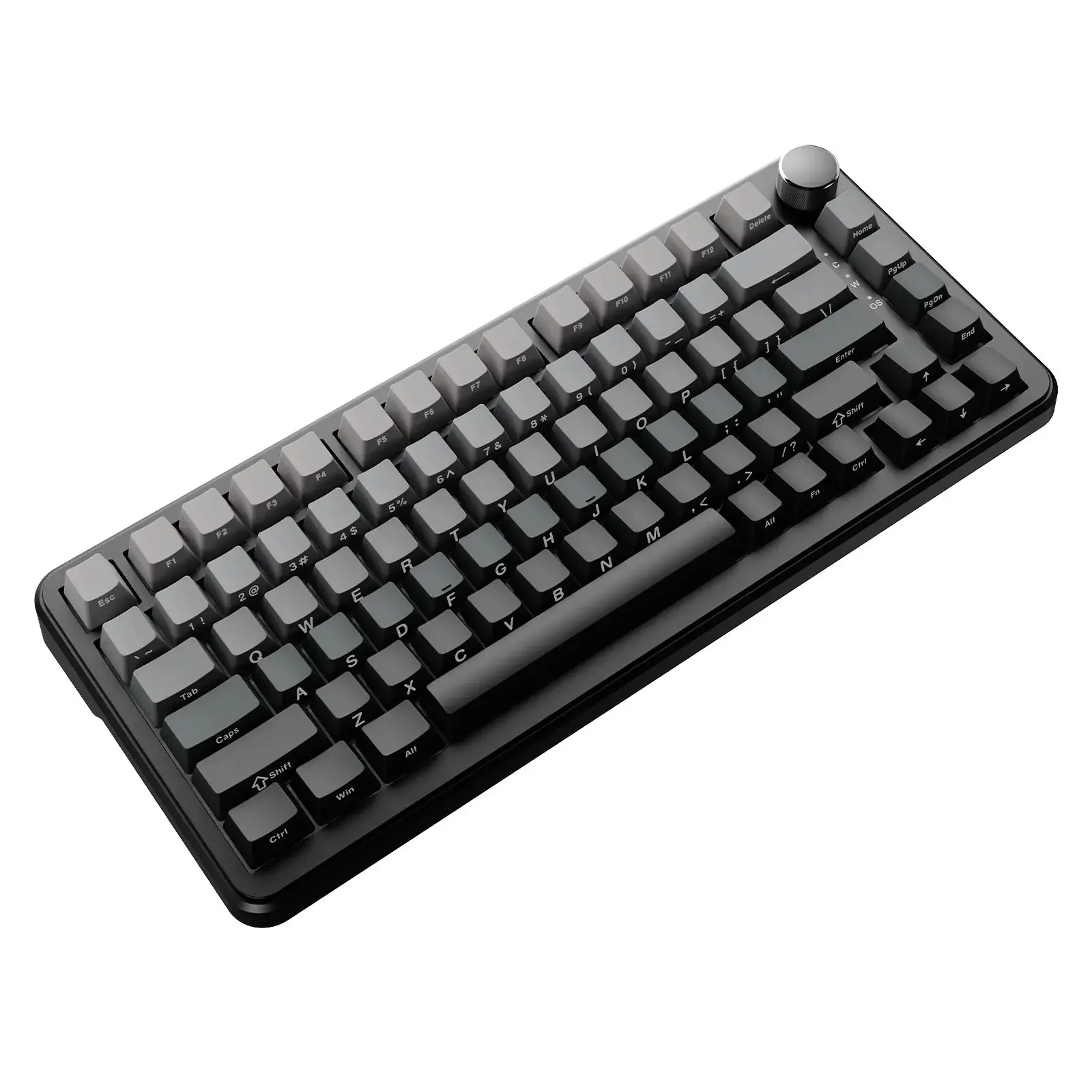 Ajazz геймърска механична клавиатура Wireless Gaming Mechanical Keyboard AK820 MAX - White birch [Linear] (English US), Side Printed, Gray - image 2