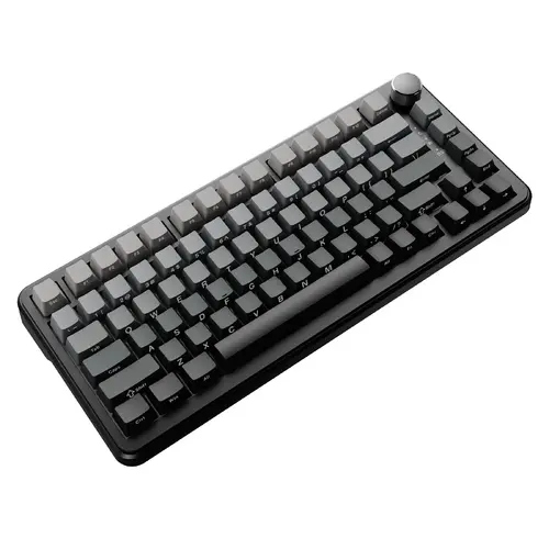 Ajazz геймърска механична клавиатура Wireless Gaming Mechanical Keyboard AK820 MAX - White birch [Linear] (English US), Side Printed, Gray - 3