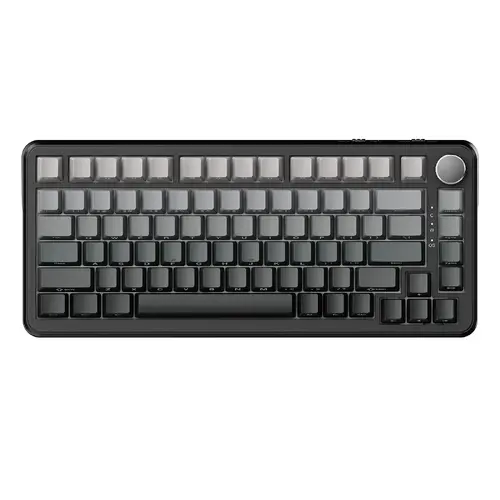 Ajazz геймърска механична клавиатура Wireless Gaming Mechanical Keyboard AK820 MAX - White birch [Linear] (English US), Side Printed, Gray