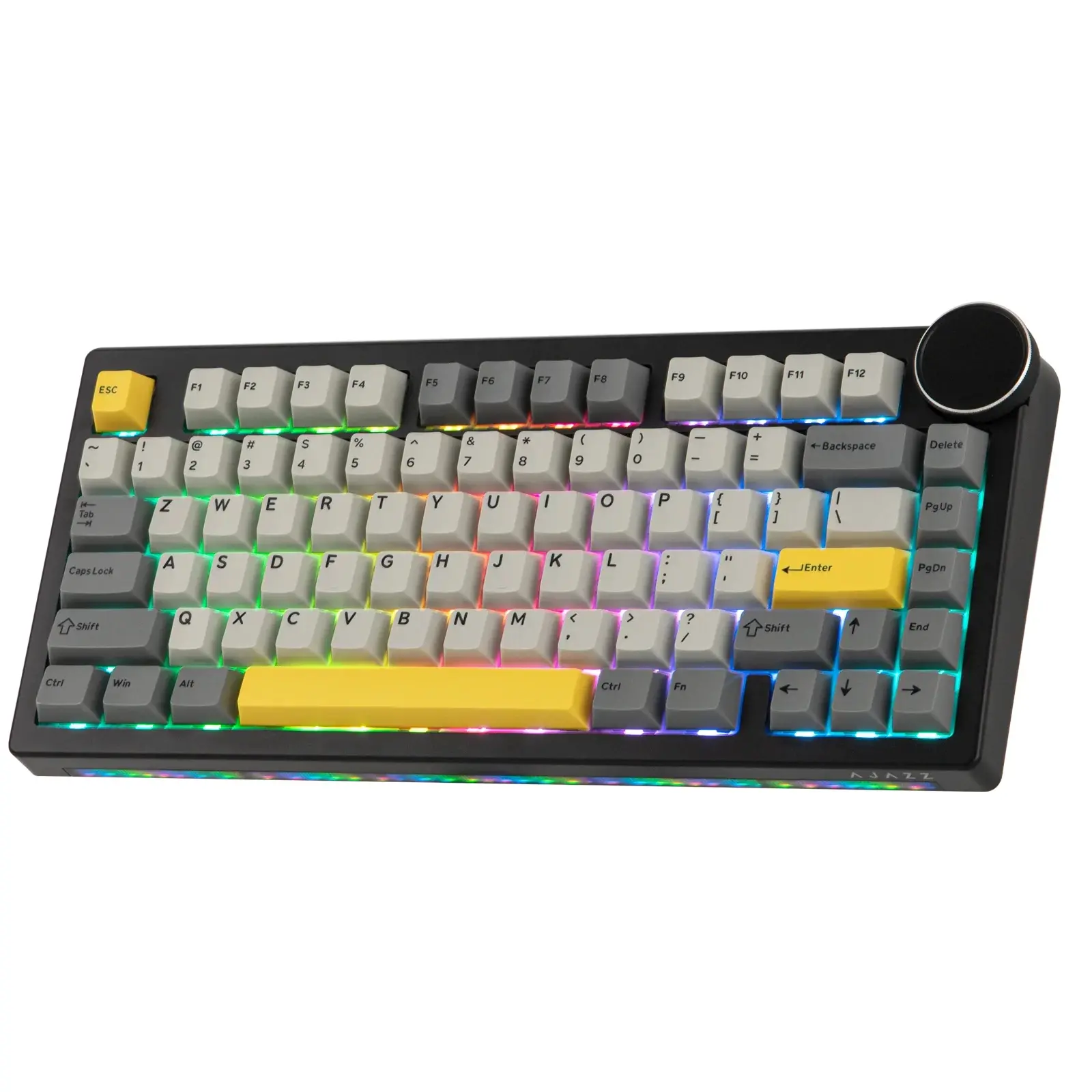 Ajazz геймърска механична клавиатура Gaming Mechanical Keyboard AK820 V2 - Arctic Isle Magnetic Switch [Linear] (English US), Black, Gray, Yellow - image 1