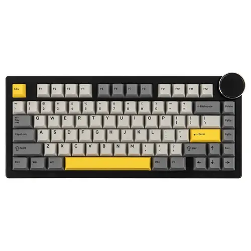 Ajazz геймърска механична клавиатура Gaming Mechanical Keyboard AK820 V2 - Arctic Isle Magnetic Switch [Linear] (English US), Black, Gray, Yellow - 3
