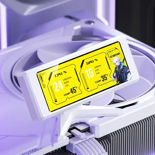 Информативен дисплей за кутия Jonsbo DS339 3.3" IPS - Бял - 3