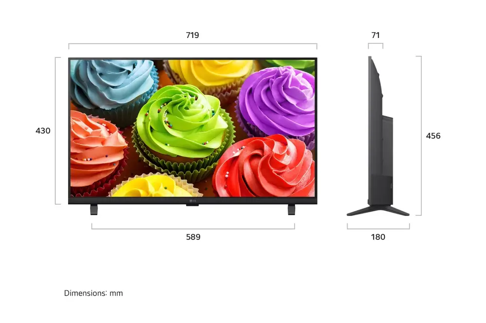 Телевизор, LG 32LB650B3LA, 32" LED HD TV, 1366x768, DVB-T2/C/S2, webOS 26 Smart, ?5 AI Processor Gen9, Resolution Upscaler, Google Cast, AI, AI Sound Pro,  WiFi 5, HDR10 / HLG, eARC (HDMI 2), Airplay2, CI, LAN, USB, Bluetooth 5.3, Two Pole Stand, Black - image 1