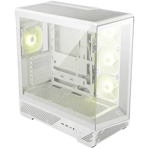 MSI MAG PANO 130R PZ WHITE, Mid-Tower, ATX(Back-connect supported)/M-ATX/ITX, 2x USB 3.2, 1x USB Type-C 20Gbs, 1x Audio/Mic, 4x 120mm ARGB Fans, Mesh Panel, Tempered Glass