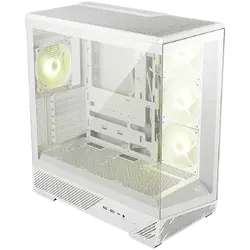 MSI MAG PANO 130R PZ WHITE, Mid-Tower, ATX(Back-connect supported)/M-ATX/ITX, 2x USB 3.2, 1x USB Type-C 20Gbs, 1x Audio/Mic, 4x 120mm ARGB Fans, Mesh Panel, Tempered Glass