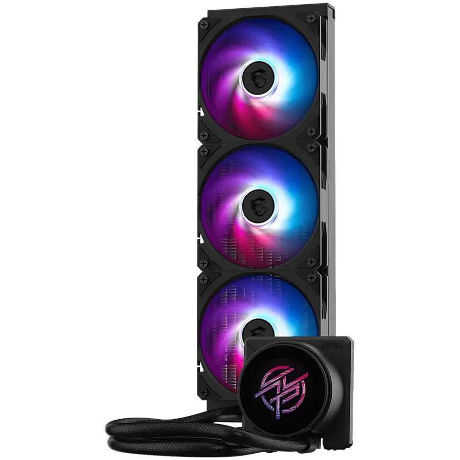 MSI MPG CORELIQUID P22 360, 3x120mm Pre-installed CycloBlade 7 ARGB Fans, 2.1-inch LCD screen, Copper Base, UNI BRACKET, Intel LGA 1700/1851, AMD AM5/AM4, 5Y Warranty - image 1