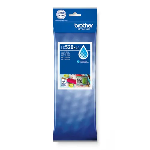 Консуматив, Brother LC528XLC Cyan Ink Cartridge  - 10000 page yield