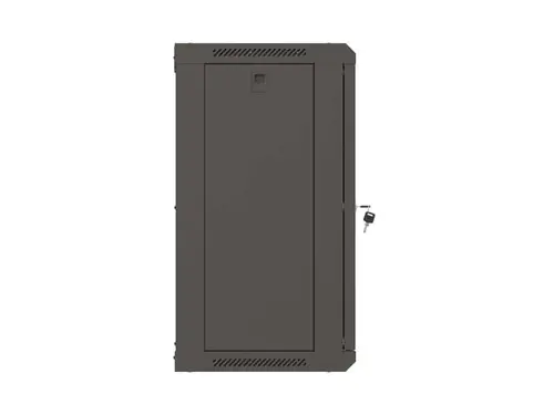 Комуникационен шкаф, Lanberg Rack Cabinet, 19" wall-mount 12U/540x350 (flat pack) with glass door, Black - 4