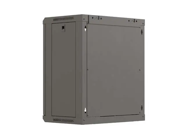 Комуникационен шкаф, Lanberg Rack Cabinet, 19" wall-mount 12U/540x350 (flat pack) with glass door, Black - image 7