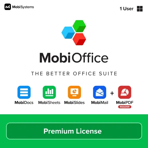 Лиценз за ползване на програмен продукт, MobiOffice Premium + MobiDrive 50 GB, 1 user, 1 year, box - 1