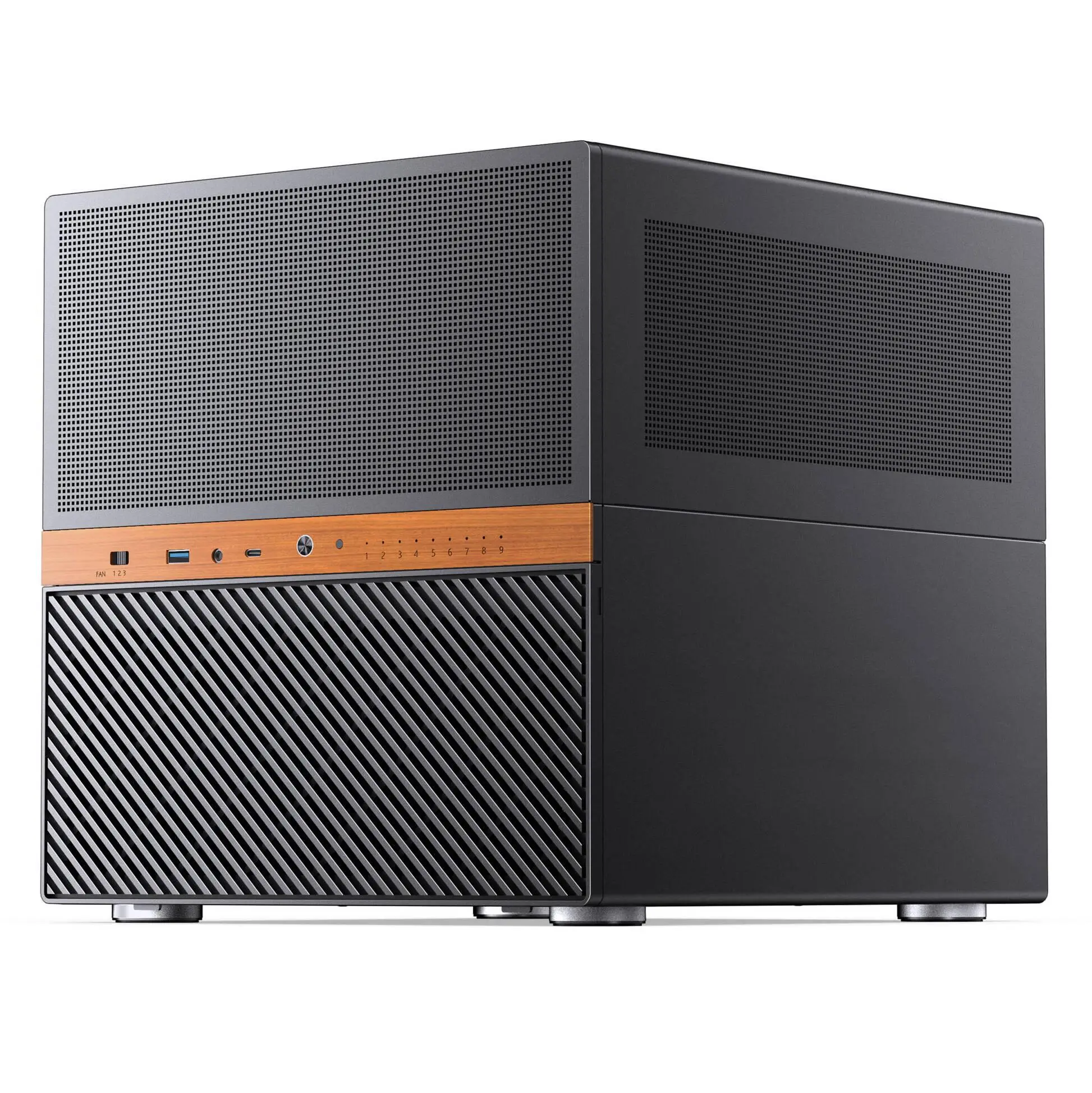Кутия Jonsbo N6 NAS Micro-ATX - Black