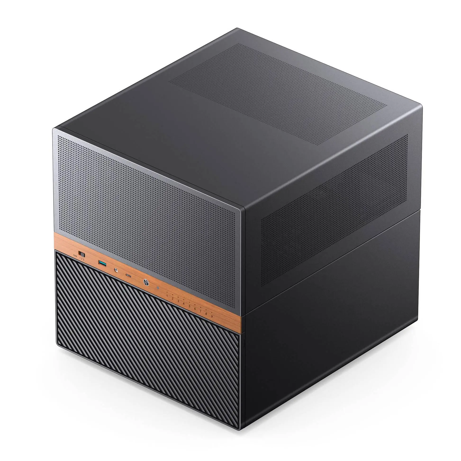 Кутия Jonsbo N6 NAS Micro-ATX - Black - image 1