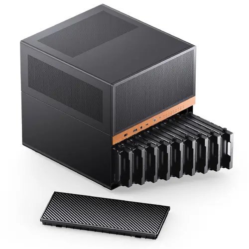 Кутия Jonsbo N6 NAS Micro-ATX - Black - 5