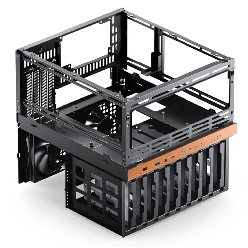 Кутия Jonsbo N6 NAS Micro-ATX - Black - 6