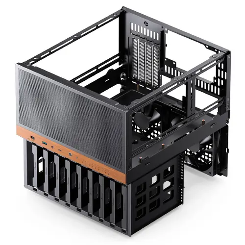 Кутия Jonsbo N6 NAS Micro-ATX - Black - 7