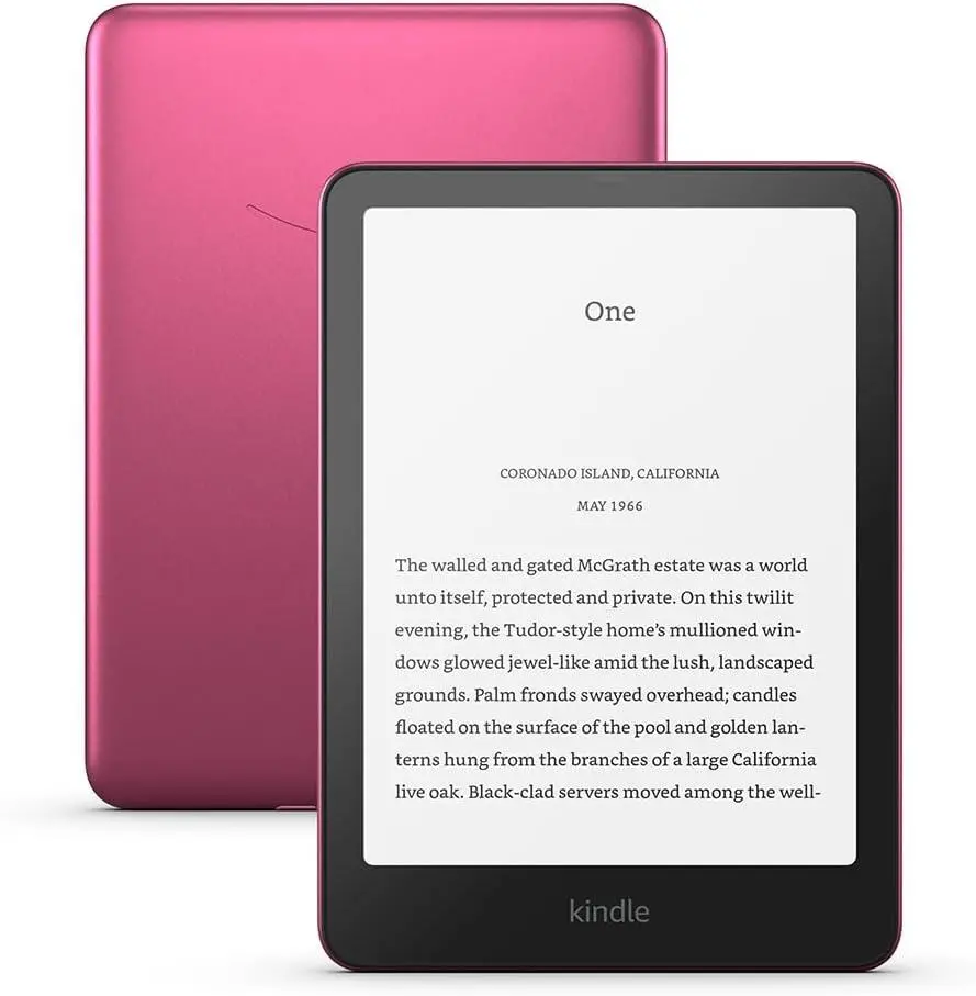 eBook четец Kindle Paperwhite Signature Edition - 7", 32GB - Metalic Raspberry