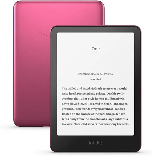 eBook четец Kindle Paperwhite Signature Edition - 7", 32GB - Metalic Raspberry