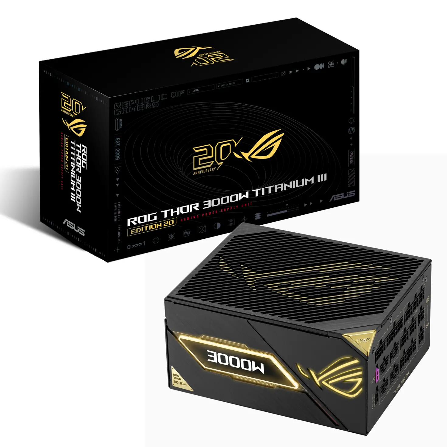 Захранващ блок ASUS ROG THOR III 3000W Edition 20, 80+ Titanium PCIe 5.1, Fully Modular - image 11
