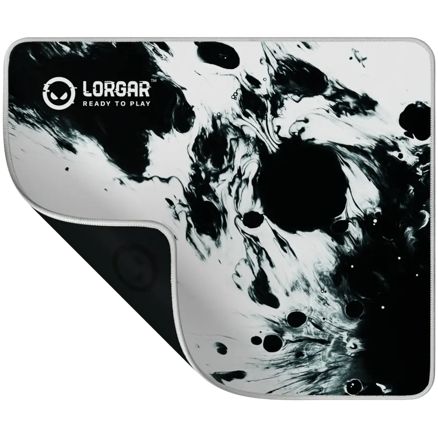 full print white and black design, bottom is black rubber with embossed LORGAR logo with double side edge stitching - image 1
