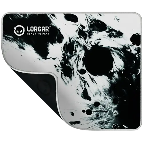 full print white and black design, bottom is black rubber with embossed LORGAR logo with double side edge stitching - 2