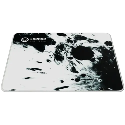 full print white and black design, bottom is black rubber with embossed LORGAR logo with double side edge stitching - 3
