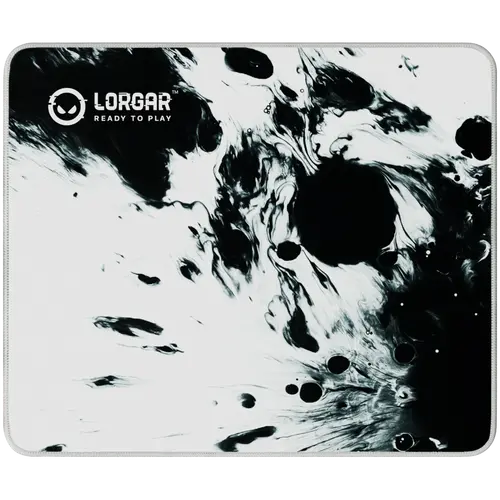 full print white and black design, bottom is black rubber with embossed LORGAR logo with double side edge stitching - 1