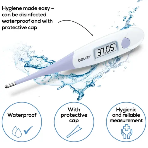 Термометър, Beurer OT 20 BasalControl Basic - Ovulation thermometer; Suitable for oral & vaginal measurements; Can be disinfected, Waterproof, Measuring time: Up to 3 minutes - 6