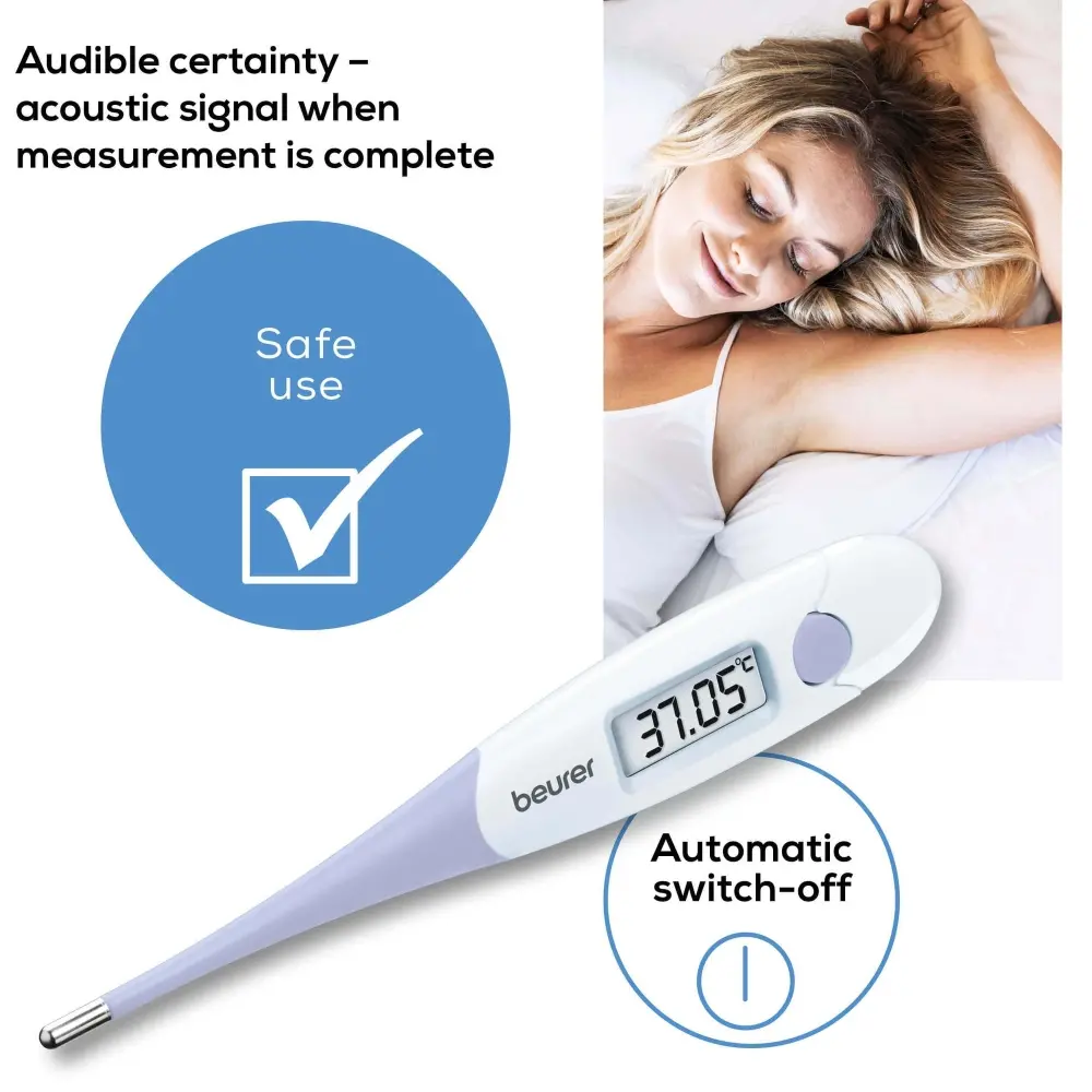 Термометър, Beurer OT 20 BasalControl Basic - Ovulation thermometer; Suitable for oral & vaginal measurements; Can be disinfected, Waterproof, Measuring time: Up to 3 minutes - image 7