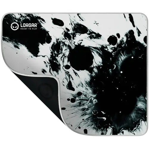 Full print white and black design, Bottom is black rubber with embossed LORGAR logo, with double side edge stitching - 2