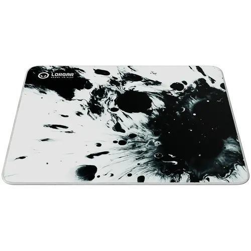 Full print white and black design, Bottom is black rubber with embossed LORGAR logo, with double side edge stitching - 3
