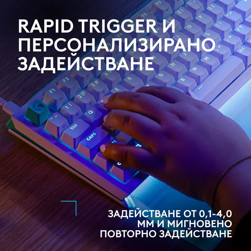 Геймърска механична клавиатура Logitech G512 X 98 - Dual Swap Analog/Mechanical Switch - White - image 9