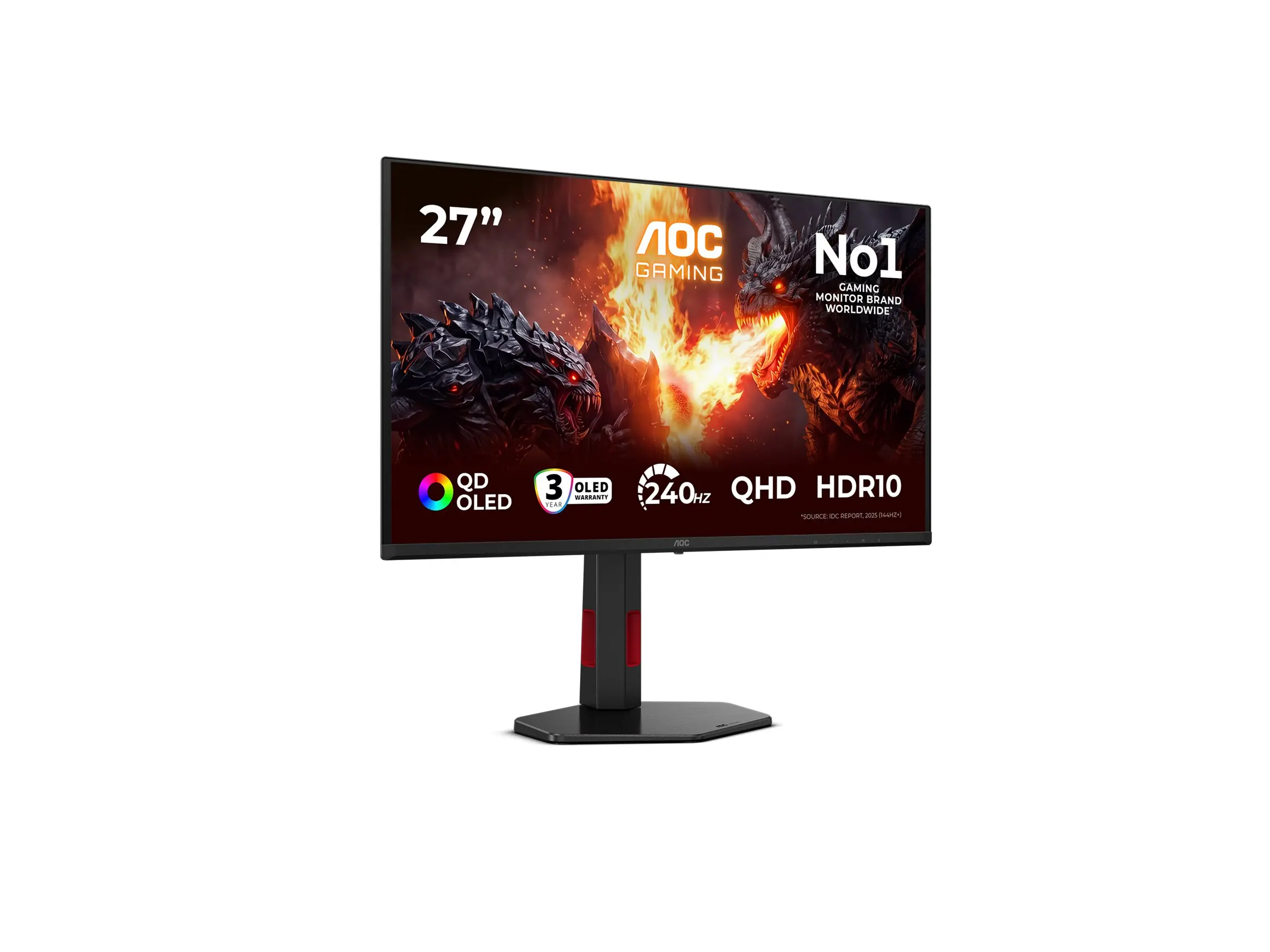AOC Q27G4ZDR 27 inchi OLED 2560x1440 240Hz Adaptive Sync Timp de răspuns GtG 0.03ms 2 x USB-A 1 x USB-B HDMI 2.1 x 2 DisplayPort 1.4 x 1 - image 5
