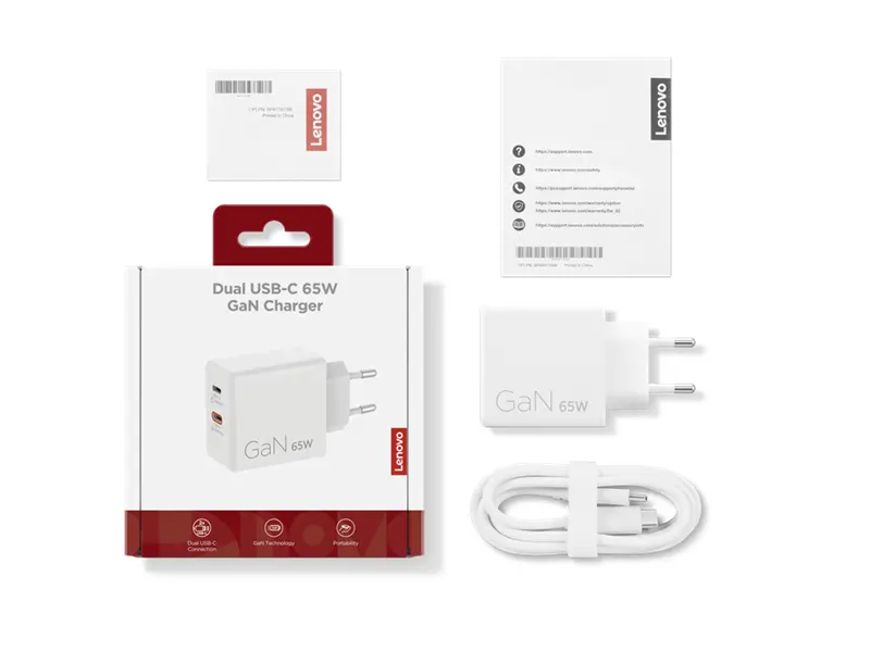 LENOVO DUAL 65W USB-C ADAPT WH