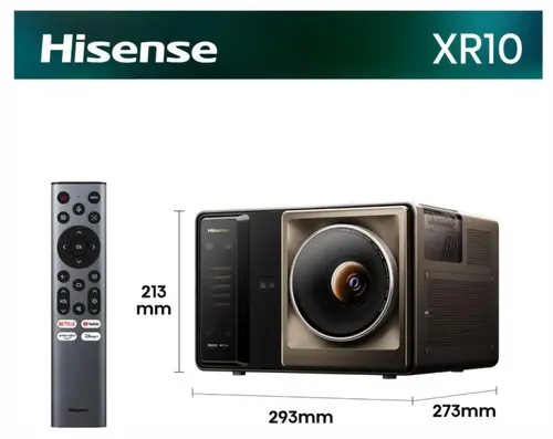 Мултимедиен проектор, Hisense XR10 Laser Projector, 4K Ultra HD 3840x2160, 6000:1, 6000 lum, 60 Hz, 16:9, Throw ratio 0.84-2.0: 1, VIDAA U9,3 x HDMI, HDR, HDR 10, HDR 10+, DTS Virtual X, 2x8W+15W, Black - 2