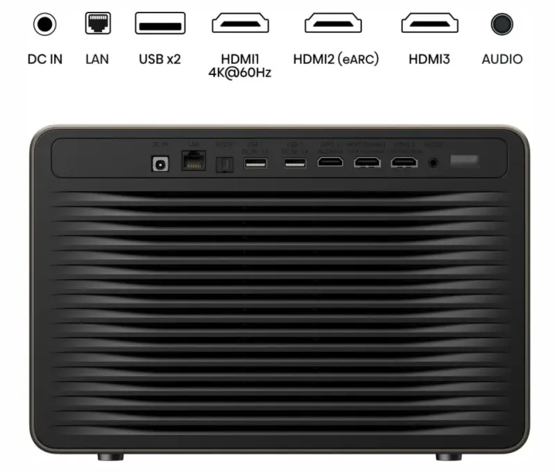 Мултимедиен проектор, Hisense XR10 Laser Projector, 4K Ultra HD 3840x2160, 6000:1, 6000 lum, 60 Hz, 16:9, Throw ratio 0.84-2.0: 1, VIDAA U9,3 x HDMI, HDR, HDR 10, HDR 10+, DTS Virtual X, 2x8W+15W, Black - image 2