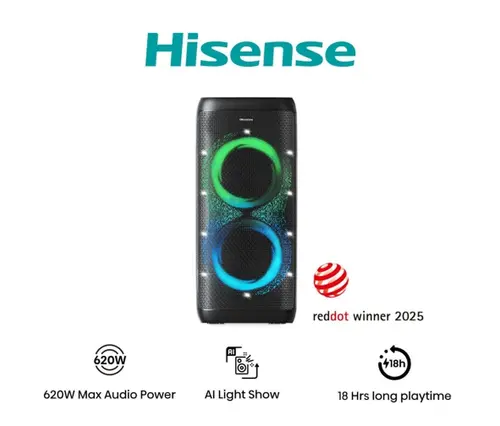 Аудио система, Hisense Party Thunder, 620W, BT, 18h play, Black - 1