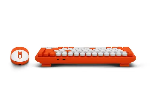 Комплект, PackardBell The Dot Combo, PBA 600, BT Keyboard and mouse, Ergonomic Slim Design, Quiet Keys, US layout, Orange - 11