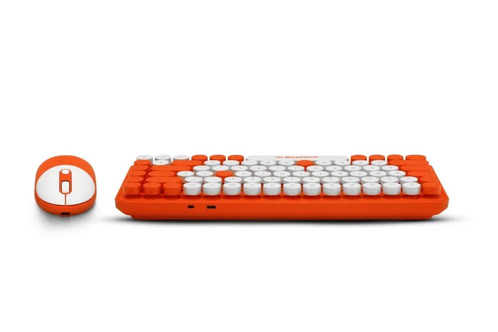 Комплект, PackardBell The Dot Combo, PBA 600, BT Keyboard and mouse, Ergonomic Slim Design, Quiet Keys, US layout, Orange - image 11