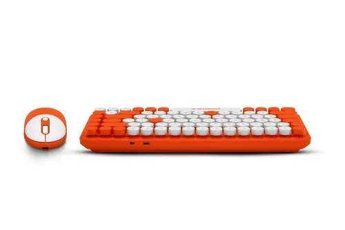 Комплект, PackardBell The Dot Combo, PBA 600, BT Keyboard and mouse, Ergonomic Slim Design, Quiet Keys, US layout, Orange - 12