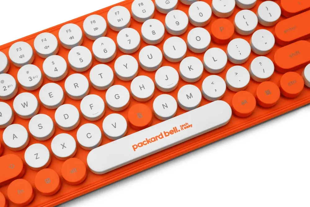 Комплект, PackardBell The Dot Combo, PBA 600, BT Keyboard and mouse, Ergonomic Slim Design, Quiet Keys, US layout, Orange - image 12